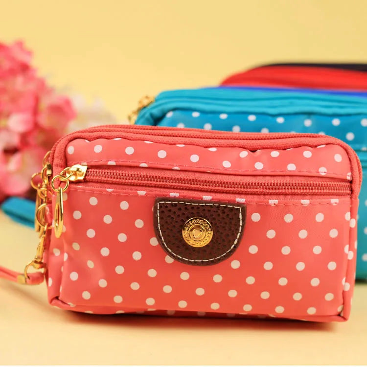 Women's Canvas Clutch Wallet – 4 Zippers & Card Holder Canvas Clutch Wallet Richie's
