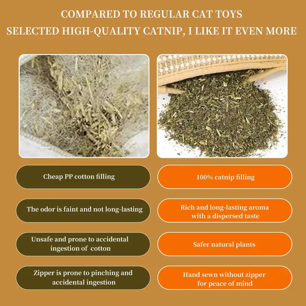 Catnip Kicker Toy – Sisal Scratch & Bite Pillow for Cats Cat Kicker Toy Richie's