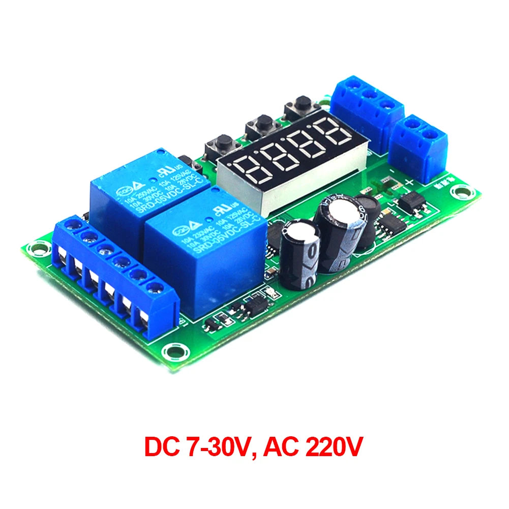 YF-7 Dual-Channel Delay Relay Module 7-30V DC Timer PCB Relay Timer Module Richie's