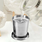 Collapsible Stainless Steel Travel Cup with Keychain & Lid Collapsible Travel Cup Richie's