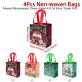 Christmas Non-Woven Tote Bags Set of 4 – Santa & Snowman Christmas Gift Bags Richie's Mixed 4 Pcs