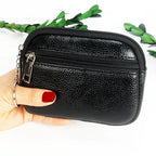 Women's PU Leather Zipper Wallet – Card Holder & Coin Purse Women's Wallet Richie's black