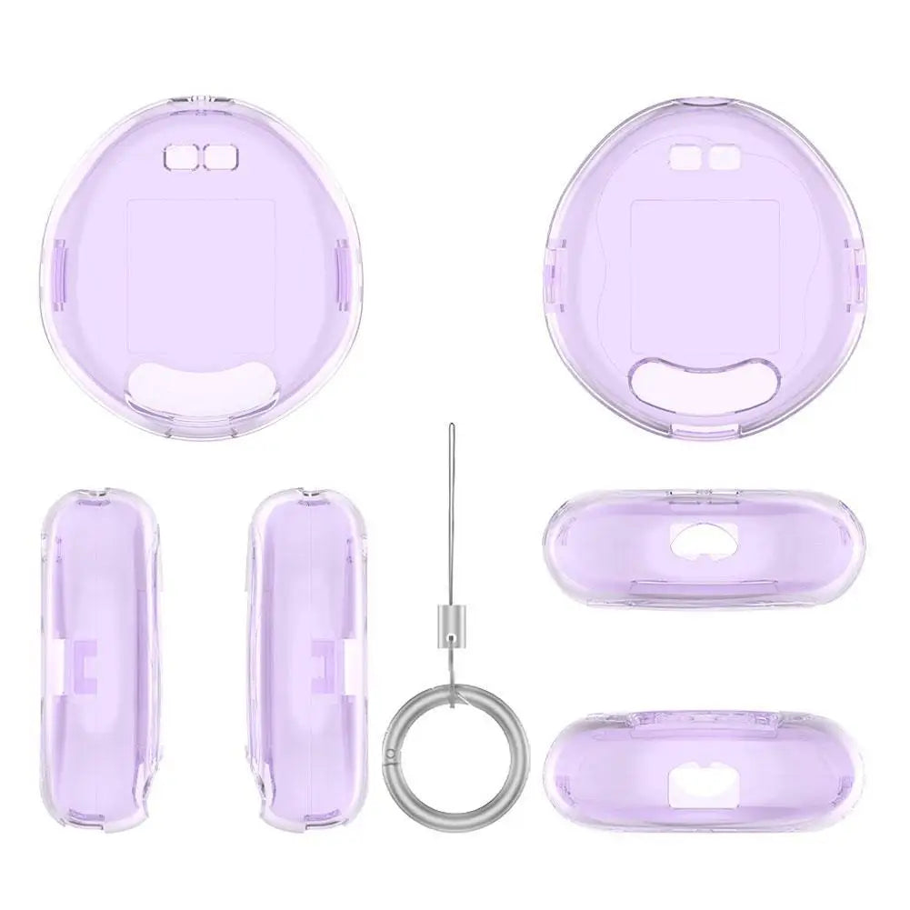 Crystal Clear Hard Case for Tamagotchi Uni – PC Shockproof Cover Game Console Case Richie's purple