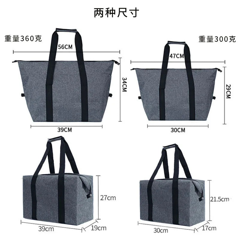 Folding Insulated Cooler Bag Large Capacity Picnic Tote Insulated Cooler Bag Richie's