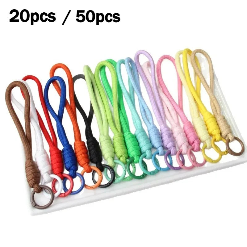 Multicolor Braided Phone Lanyards – DIY Woven Keychains 20/50pc DIY Craft Lanyards Richie's