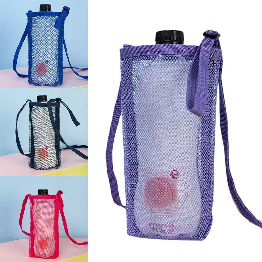 Mesh Water Bottle Holder Bag with Retractable Strap – 8 Colors Bottle Holder Bag Richie's