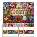 2027 DIY Diamond Painting Calendar – Cat & Dog Rhinestone Art DIY Craft Calendar Richie's Cat