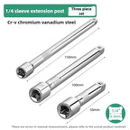 1/4" Drive Socket Extension Rod Set – 50 to 250mm Alloy Steel Socket Extension Rod Richie's 2 4 6inchThree-piece