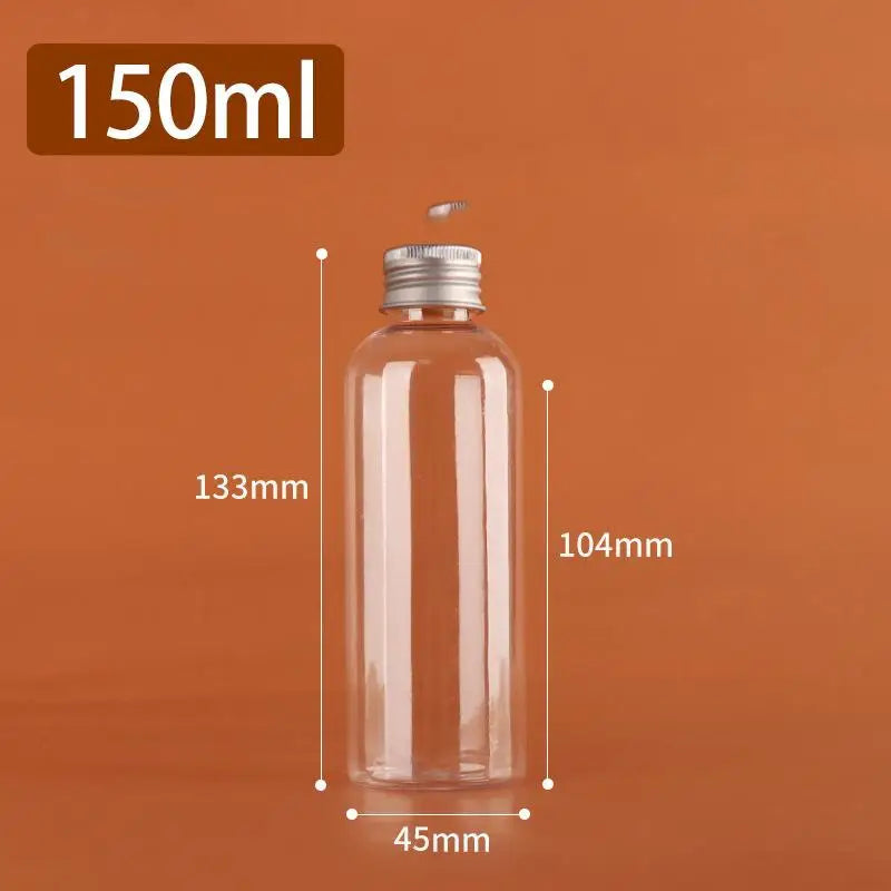 Clear Plastic Bottles with Aluminum Cap – 5ml to 500ml Cosmetic Storage Bottles Richie's A12
