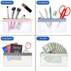 Zippered Money Pouch PVC Cash Bag for Coins, Bills & Office Zippered Money Pouch Richie's