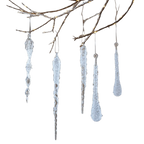 Acrylic Christmas Ice Drop Hanging Ornaments | Clear Pendants Christmas Ornaments Richie's