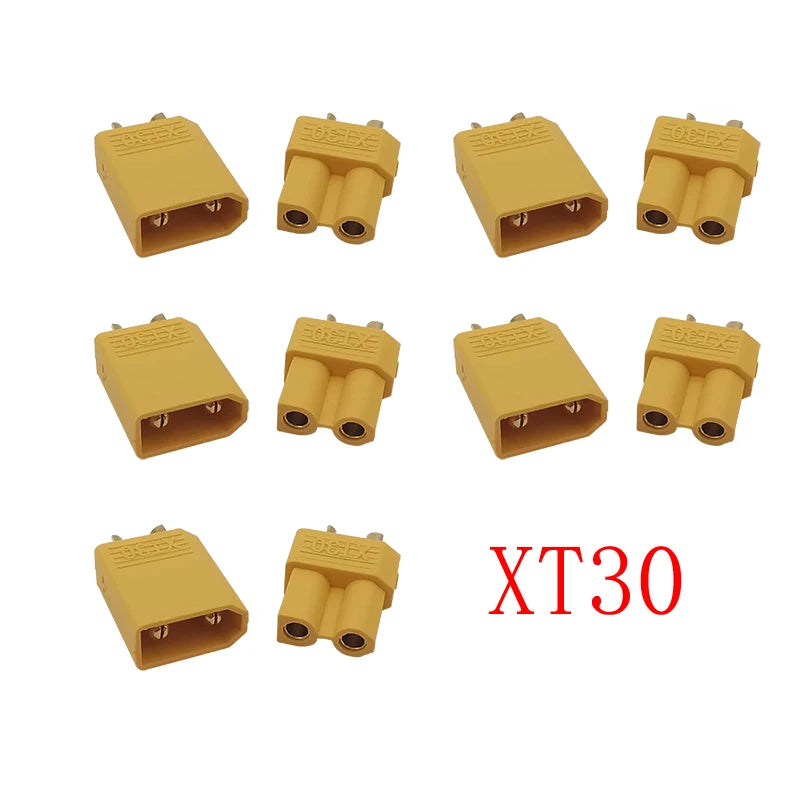 XT30 Male Female Bullet Connectors for RC LiPo Battery & Drone RC Battery Connector Richie's 10Pair