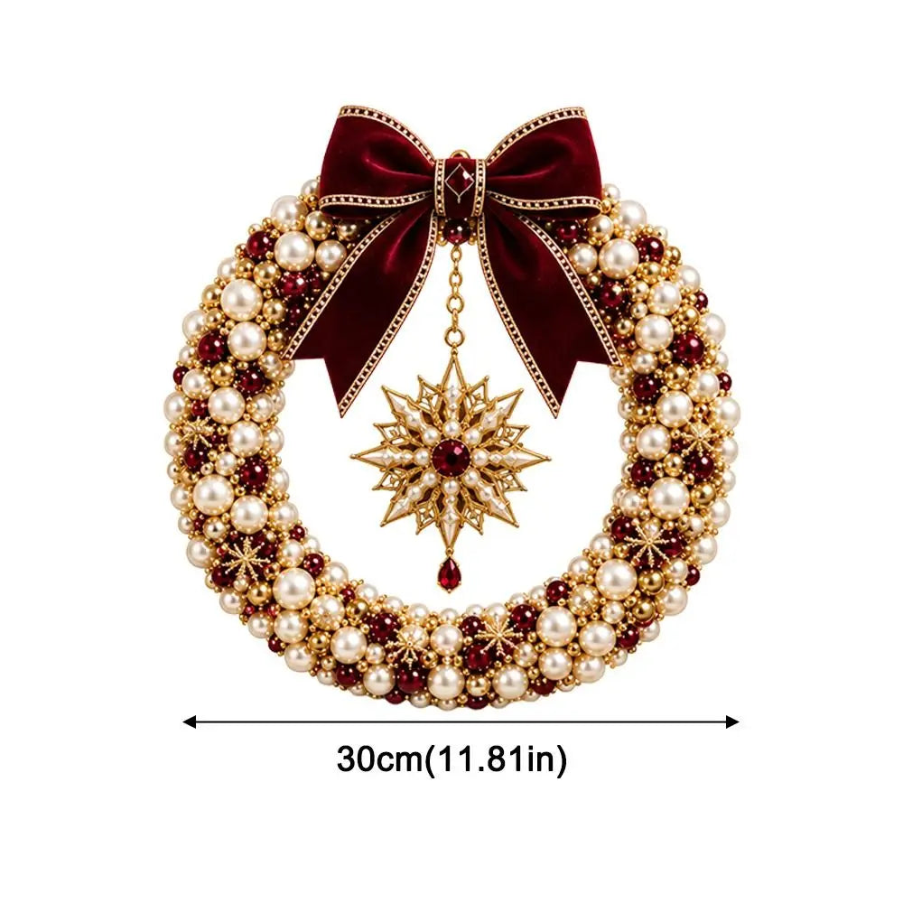DIY Pearl Bead Christmas Wreath Kit – 30cm Holiday Craft Set DIY Craft Kit Richie's
