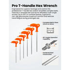 T-Handle Allen Wrench Set 2.5–14mm Metric Hex Keys | 9-Piece Hex Key Wrench Set Richie's