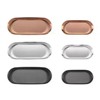 Stainless Steel Oval Storage Tray – Jewelry & Vanity Organizer Metal Storage Tray Richie's