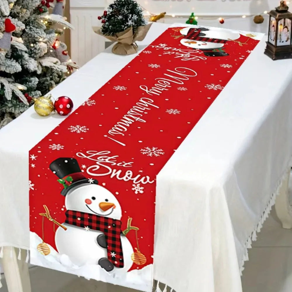 Christmas Table Runner Santa Snowman Elk Holiday Décor 120x33cm Christmas Table Runner Richie's 3