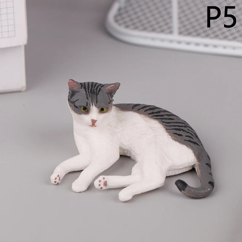 Kawaii Orange Cat Figurine Mini Desktop Decoration Ornament Cat Figurine Ornament Richie's 5