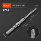 3-Pack S2 Steel 60mm Electric Screwdriver Bits | High Strength Screwdriver Bits Richie's A9