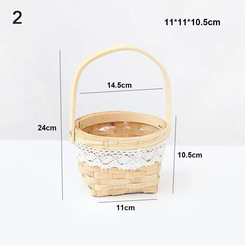 Mini Handwoven Dollhouse Basket – DIY Wicker Flower Basket Miniature Craft Basket Richie's 2