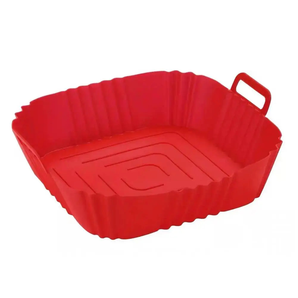 BPA-Free Silicone Air Fryer Liner Square Reusable Basket Mat 4–7 QT Air Fryer Liner Richie's Red