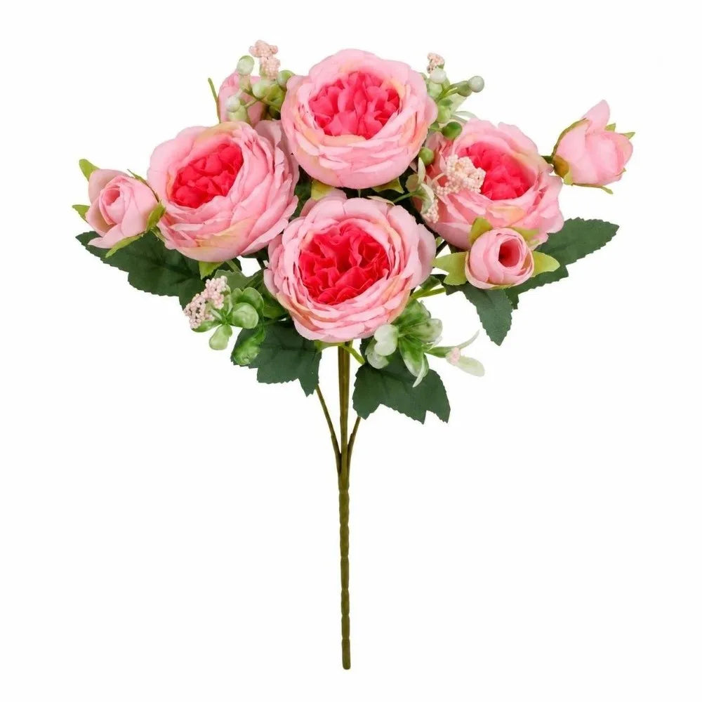 Faux Silk Artificial Roses Long Stem Fake Flowers – Home & Wedding Artificial Silk Flowers Richie's Dusty Pink