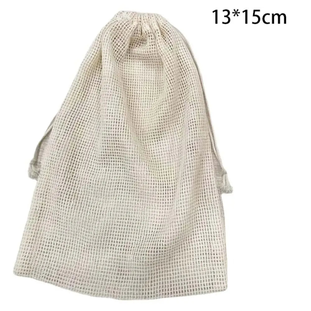 Reusable Cotton Mesh Bag – Eco-Friendly Produce & Shopping Bag Reusable Mesh Bag Richie's 13x15cm