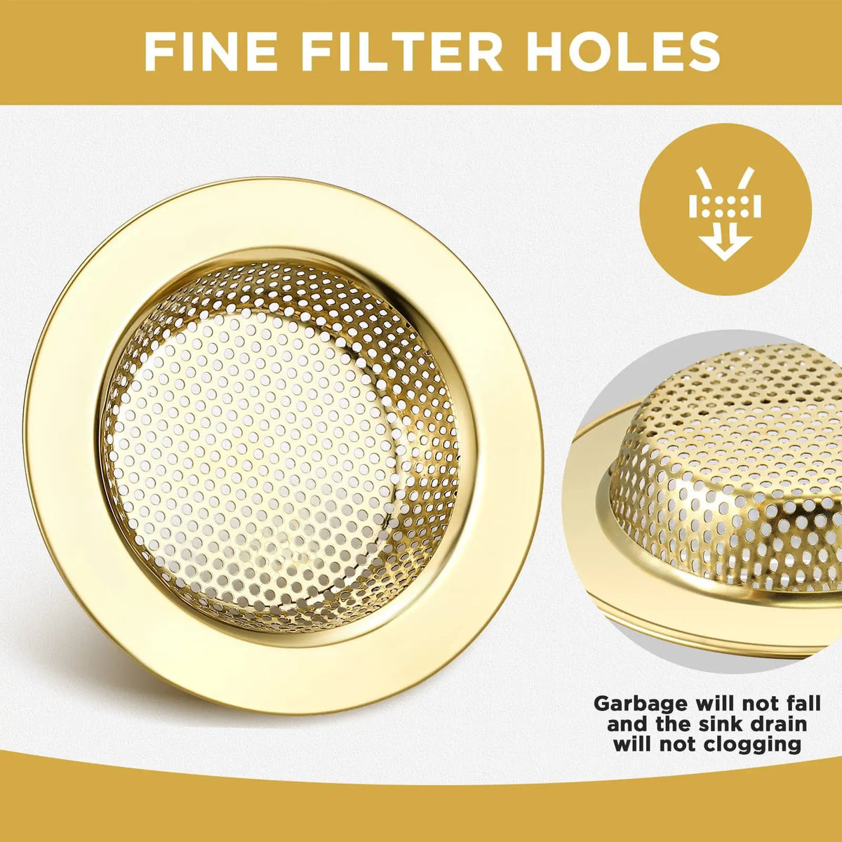 2-Pack Stainless Steel Kitchen Sink Strainer & Drain Filter Sink Drain Strainer Richie's
