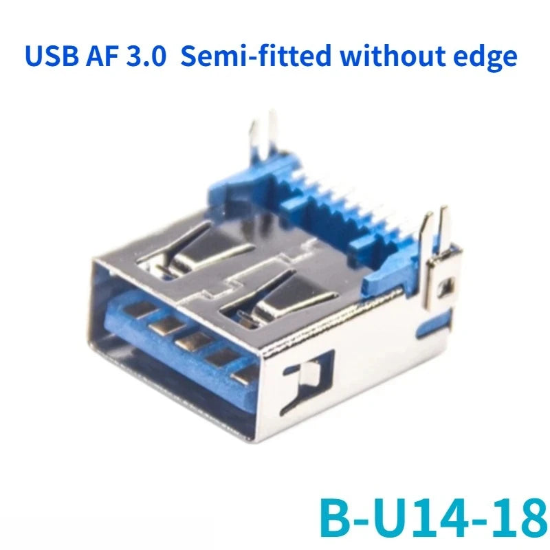 5-Pack USB 3.0 Female Sockets – 90° & 180° Type-A & Type-B USB Connector Socket Richie's B-U14-18 3.0 SFWOE 5PCS