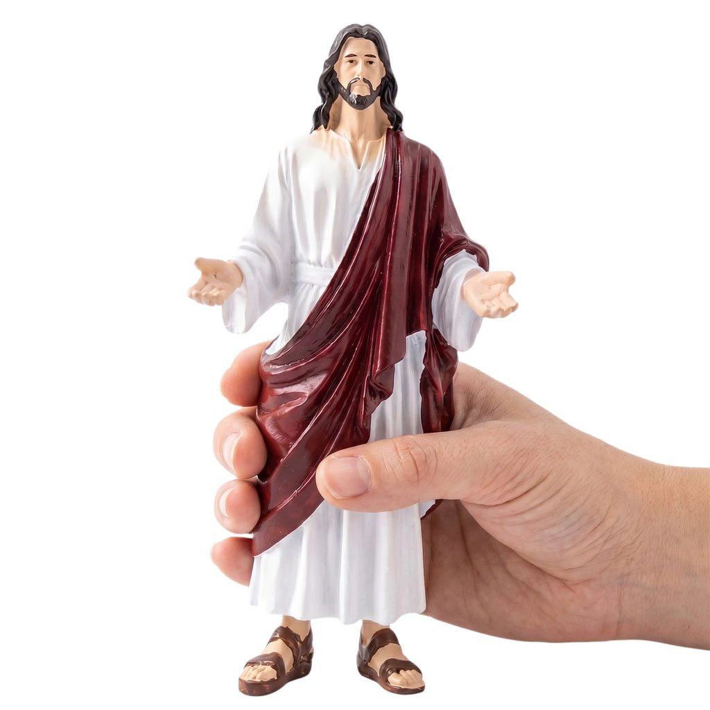 Jesus Open Arms Statue – Hand Painted Resin Christ Figurine Religious Figurine Richie's
