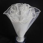 Pearl Wave Lace Mesh Flower Bouquet Wrapping 28cm x 4 Yards