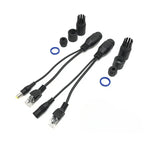 Passive PoE Splitter & Injector Cable Adapter 12-48V IP Camera PoE Adapter Cable Richie's Black set