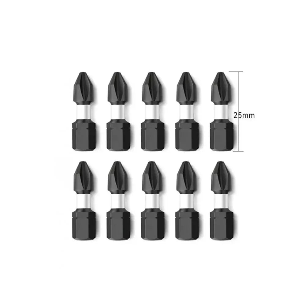 10Pcs PH2 Magnetic Screwdriver Bits – Chrome Vanadium Impact Screwdriver Bit Set Richie's black