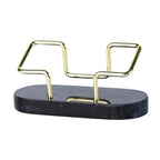 Marble Business Card Holder with Gold Metal Frame | Desktop Business Card Holder Richie's Elliptical black 1pc