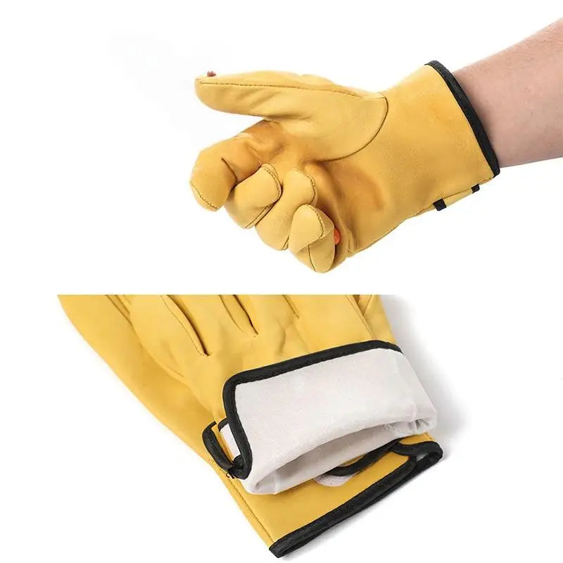 Sheepskin Leather Welding Gloves – Heavy Duty Work Protection Leather Work Gloves Richie's A2