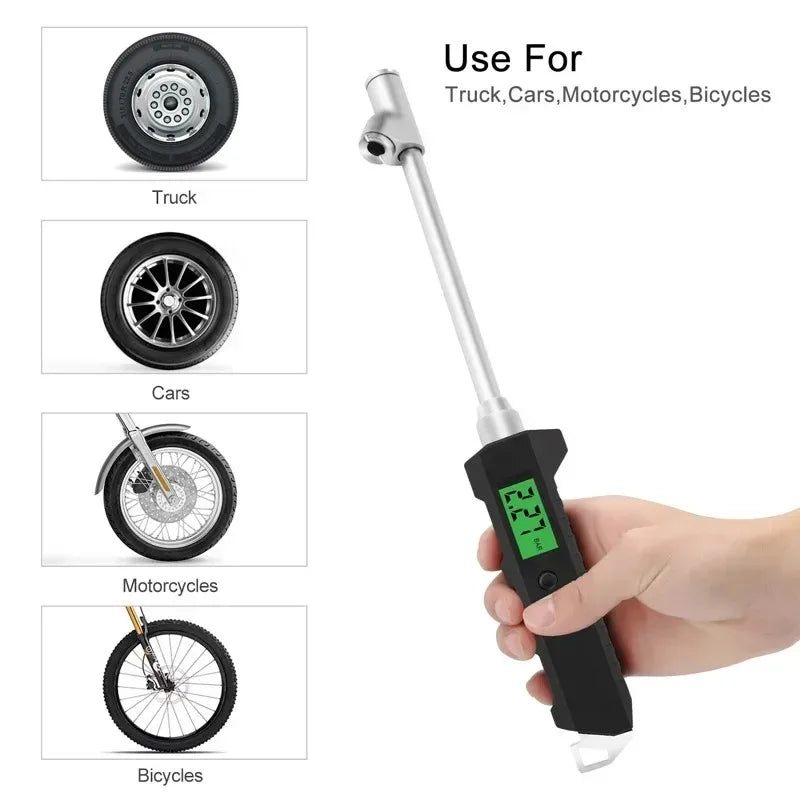 Digital Tire Pressure Gauge 230 PSI Dual Head LCD Flashlight Tire Pressure Gauge Richie's