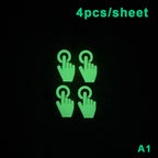 Glow-in-the-Dark Stickers for Switches, Stairs & Motorcycles Luminous Glow Stickers Richie's A1