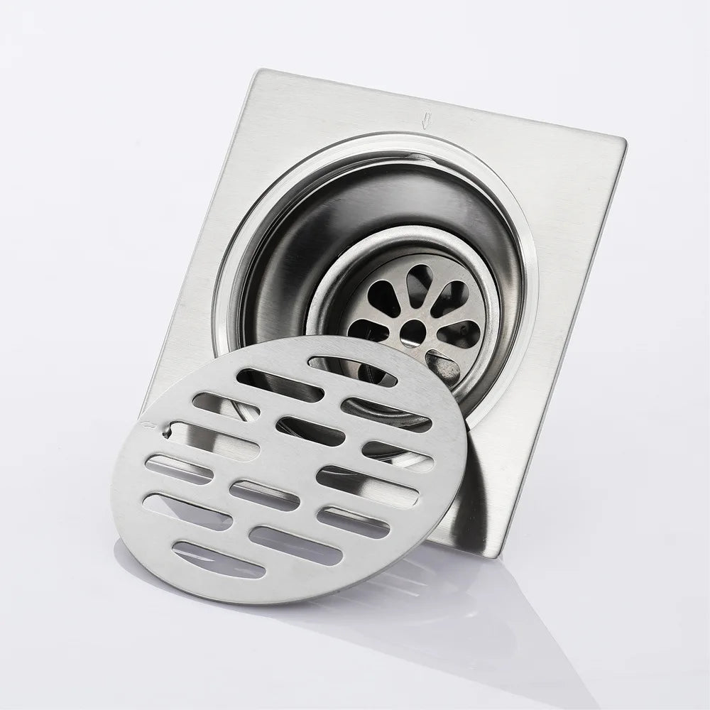 Stainless Steel Square Floor Drain – Large Flow Deodorizing Floor Drain Richie's 10x10