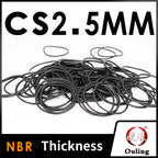 CS2.5mm Black NBR Nitrile Rubber O-Rings Seals & Gaskets Rubber O-Ring Seals Richie's