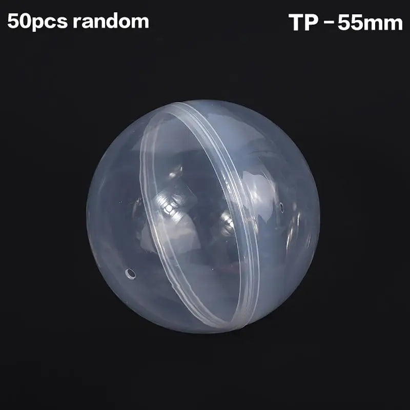 50PCS Refillable Plastic Capsule Balls 28-55MM Party Toy Eggs Capsule Toy Eggs Richie's TP-55MM