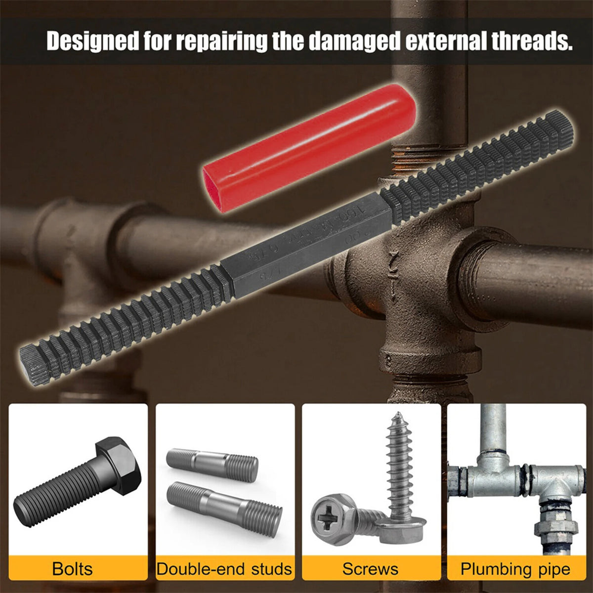 Toorise Metric Thread Repair File – 8-Pitch Steel Restorer Thread Repair File Richie's