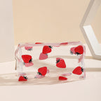 Clear PVC Strawberry Pencil Case – Large Capacity Makeup Bag Pencil Case Richie's