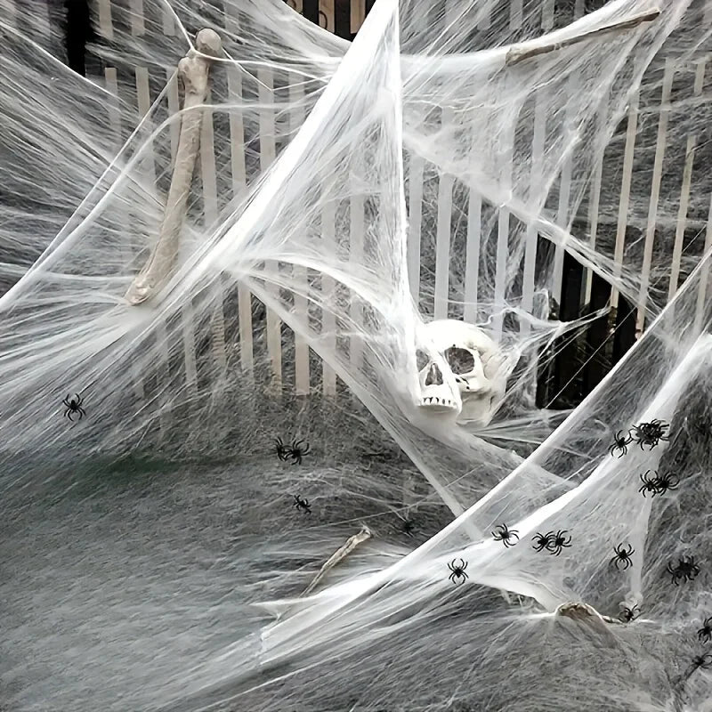 Stretchable Halloween Spider Web Decorations with 2 Spiders Halloween Decoration Richie's