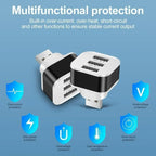 3-Port Mini USB 2.0 Hub Splitter | Portable Travel Charger USB Hub Splitter Richie's
