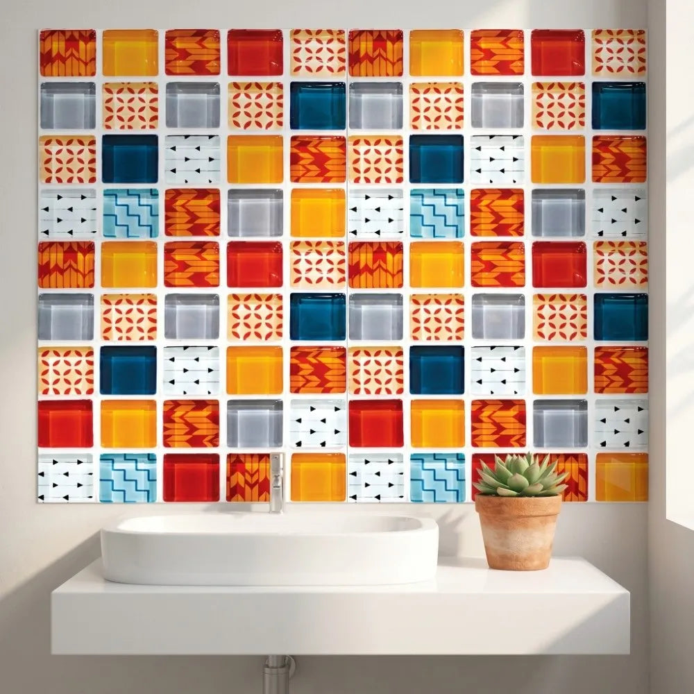 6pcs Vintage Brick Wall Stickers – Self-Adhesive PVC Tiles Wall Sticker Tiles Richie's