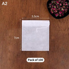 100 Pcs Drawstring Tea Bags – Disposable Empty Filter Pouches Tea Filter Bags Richie's A2