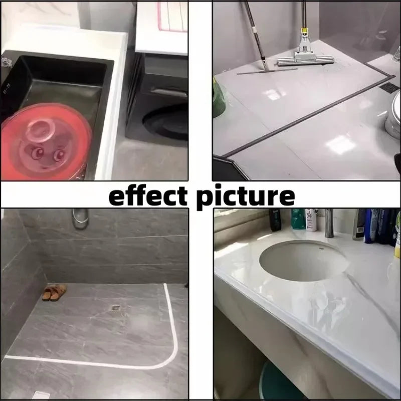 Silicone Shower Water Stopper – Self-Adhesive Bathroom Flood Dam Shower Water Stopper Richie's