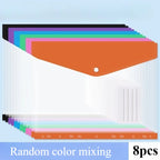 8-Pack A4 Ring Binder Folders with Lock Button & 11 Pockets Ring Binder Folder Richie's 8pcs random color