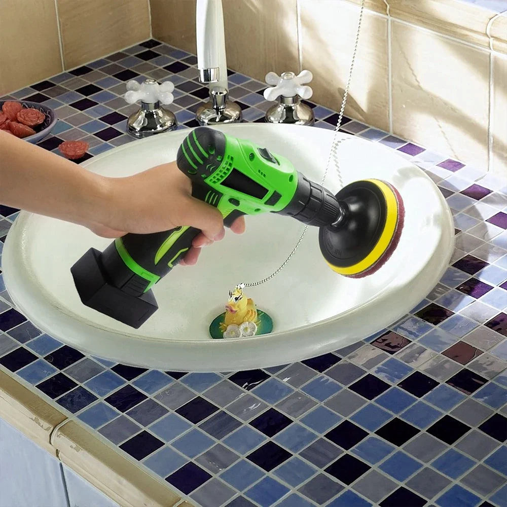 Power Scrubber Scouring Pad Kit – Drill Attachment for Tile & Tubs Drill Scrubber Kit Richie's