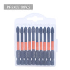 PH2 Magnetic Impact Phillips Screwdriver Bit Set – Hex Shank Screwdriver Bit Set Richie's 10Pcs 65mm
