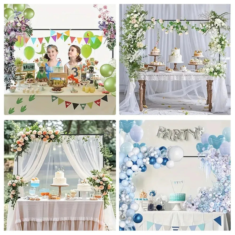 Adjustable Metal Balloon Flower Arch Stand with Clamps Balloon Arch Stand Richie's